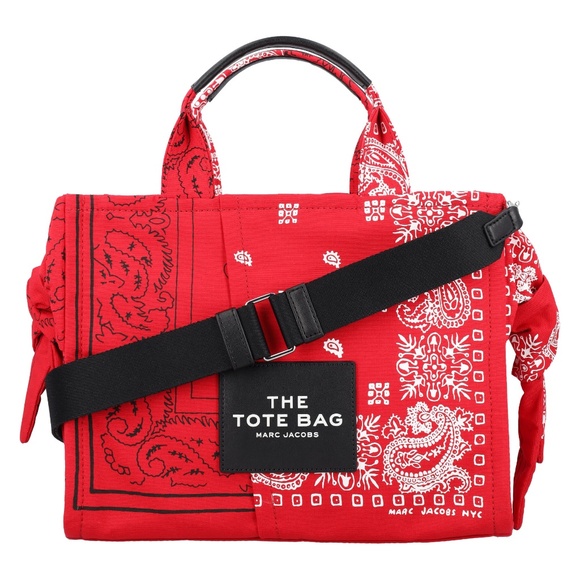 Marc Jacobs The Bandana Medium Tote Bag Red - Picture 1 of 10